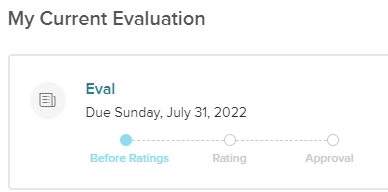 screenshot of the evaluation page