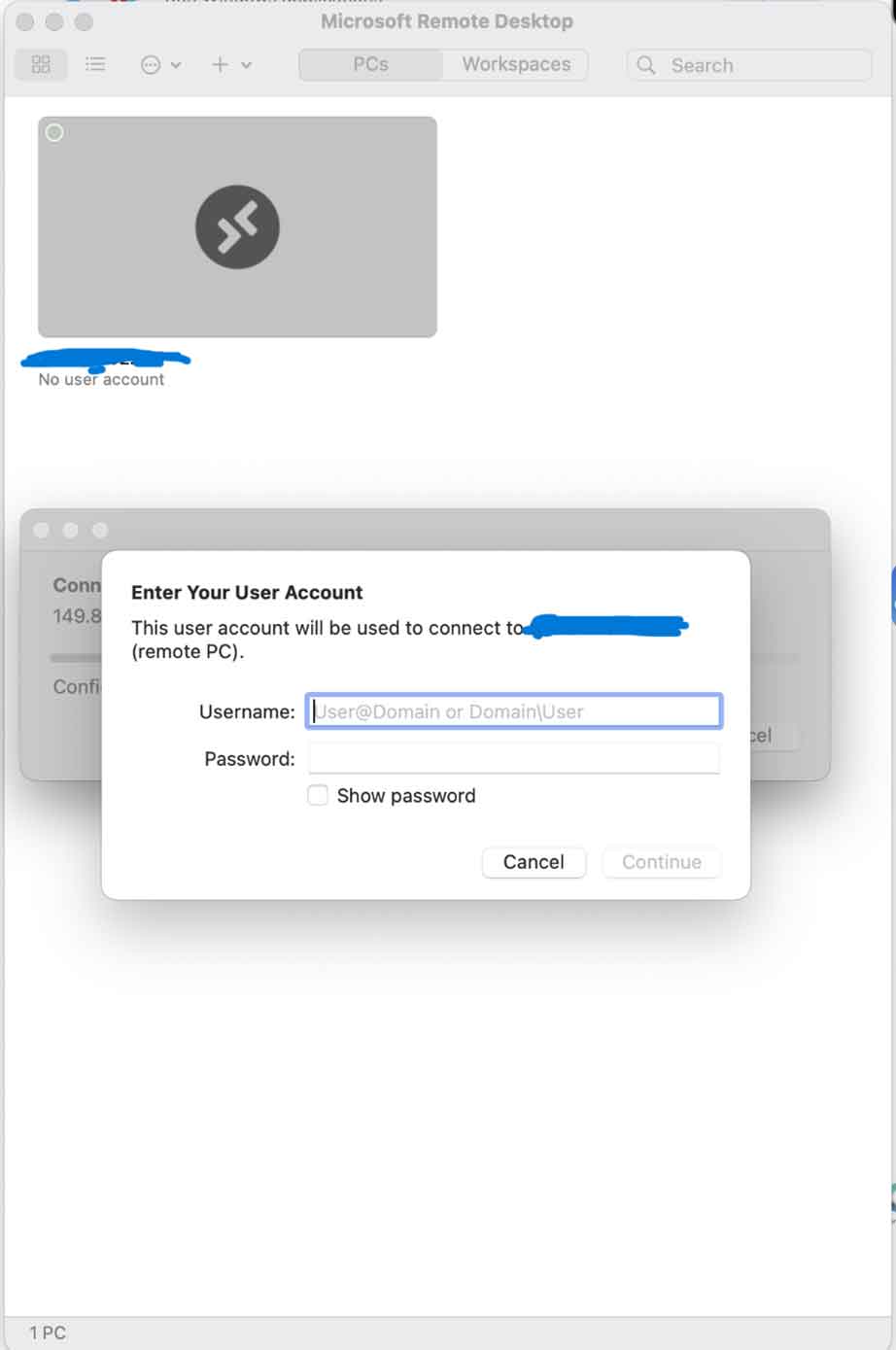 Add Username and Password For Mac