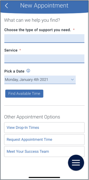 new appointments on navigate
