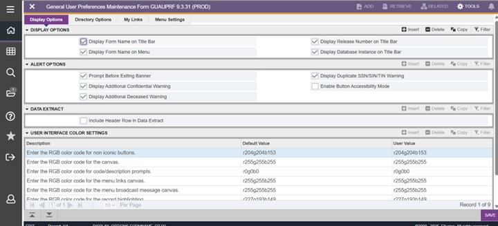The main landing page of GUAUPRF