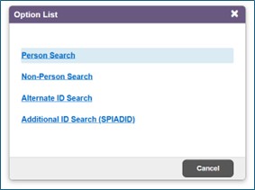 SPAIDEN dropdown query option list