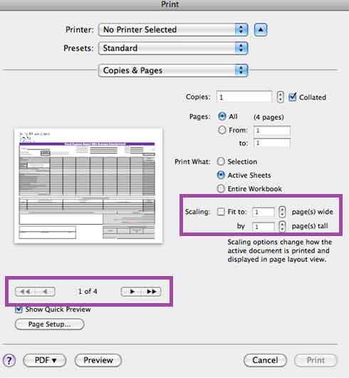 How to print on a mac step one
