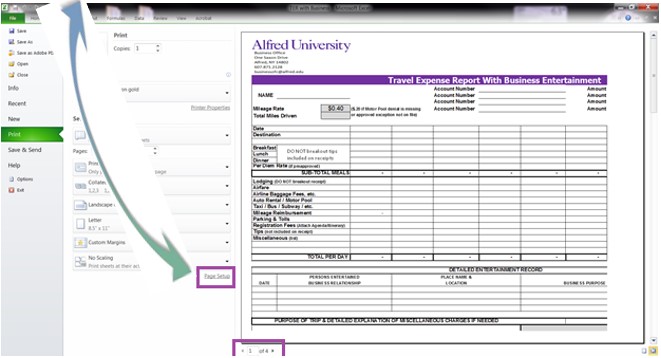 Step 1 windows printing