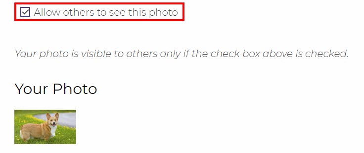 Check the box to let others see your profile picture