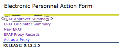 EPAF approver summary circled