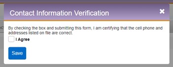 contact information verification instructions