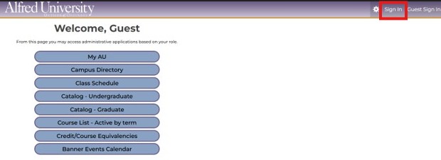 The words 'sign in' are highlighted indicating it is a sign in for a web interface. 